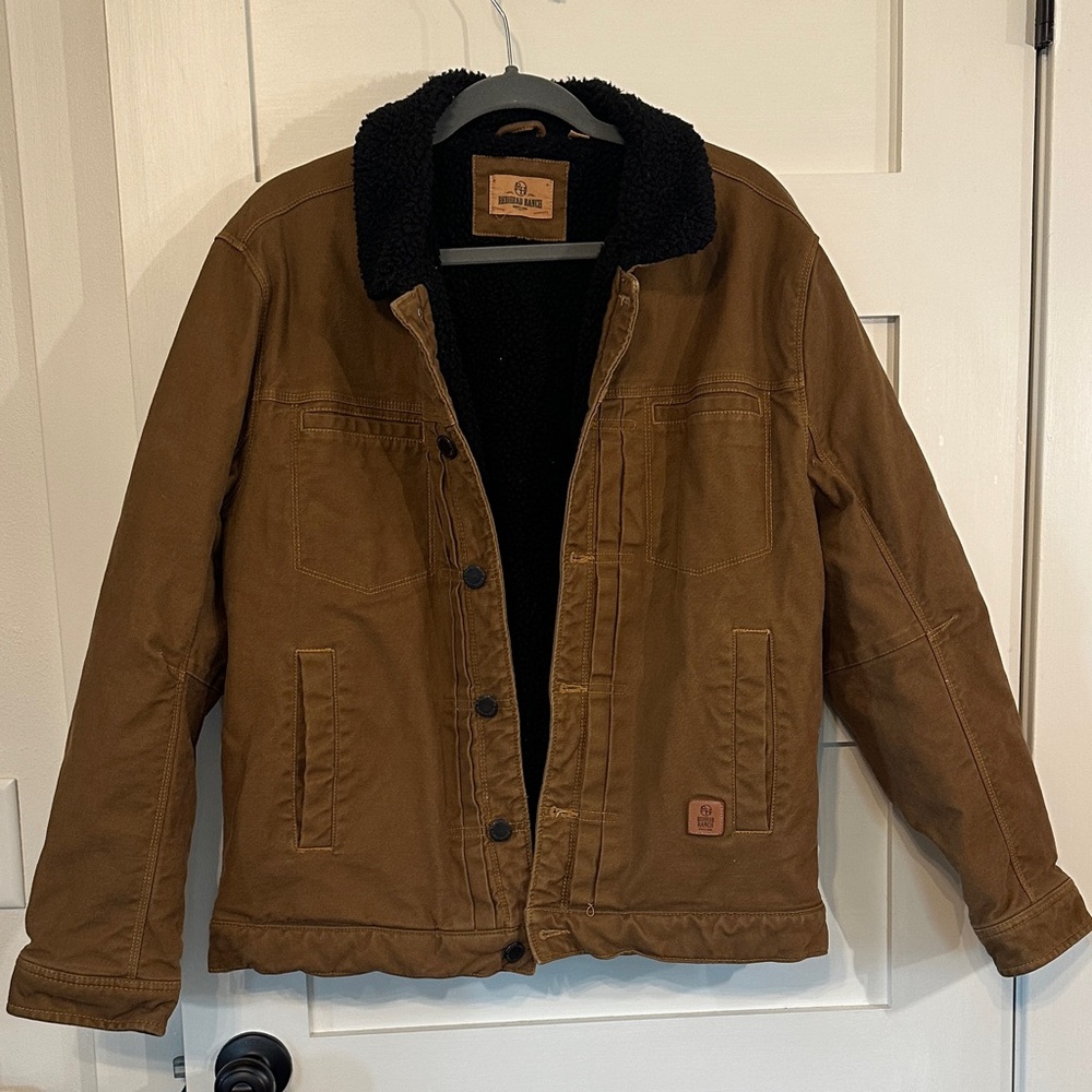 Men's Brown Sherpa-Lined Work Jacket